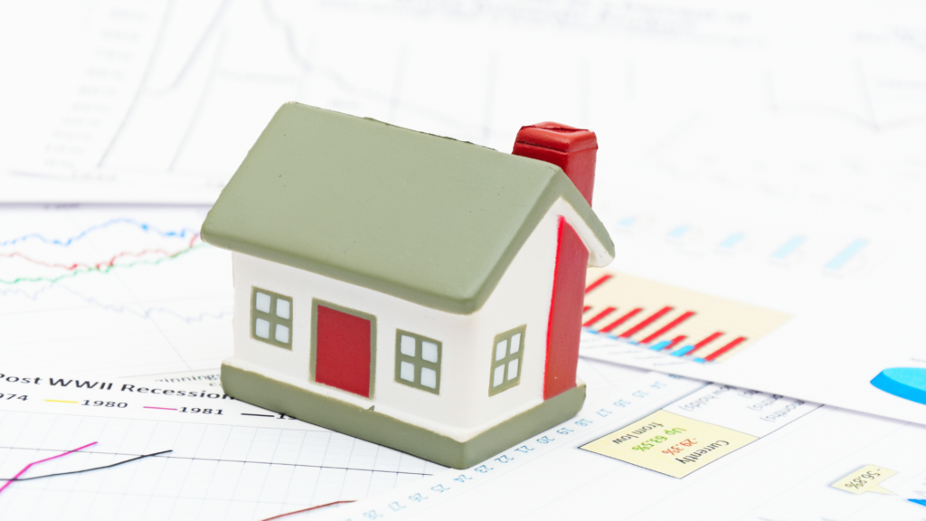 Graph showing changes in QLD property prices over time